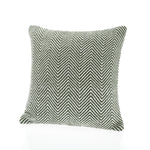Herringbone Cushion Dark Green 1
