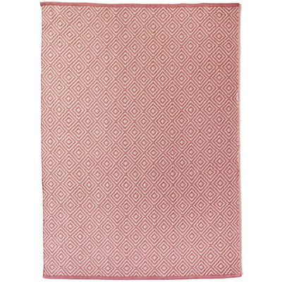 Diamond Washable Rug Coral Pink 1