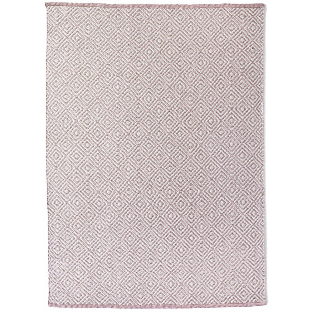 Diamond Washable Rug Rose