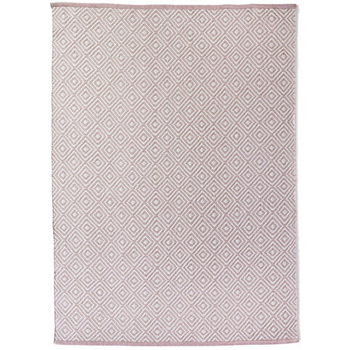 Diamond Washable Rug Rose