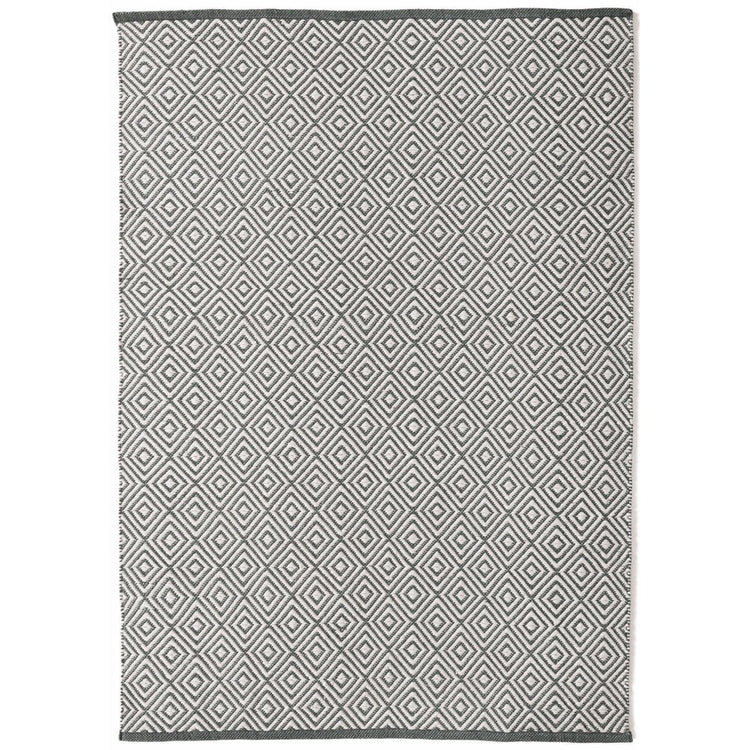 Diamond Washable Rug Warm Grey