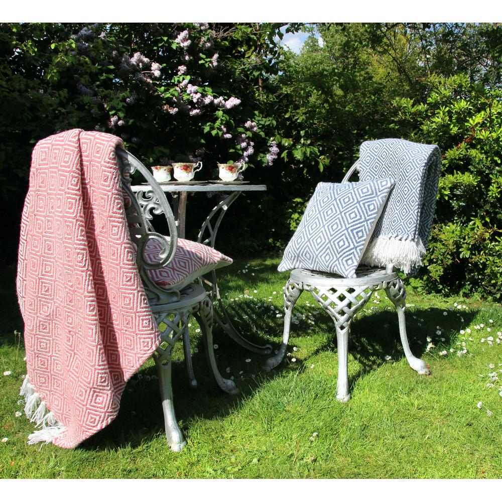 Diamond Throw Coral Pink