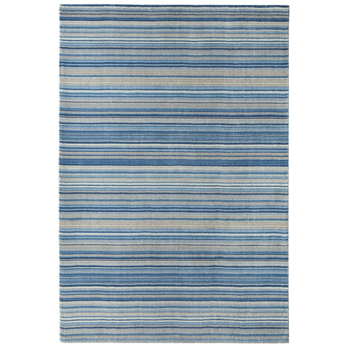 Fine Stripes Rug Blue/Beige