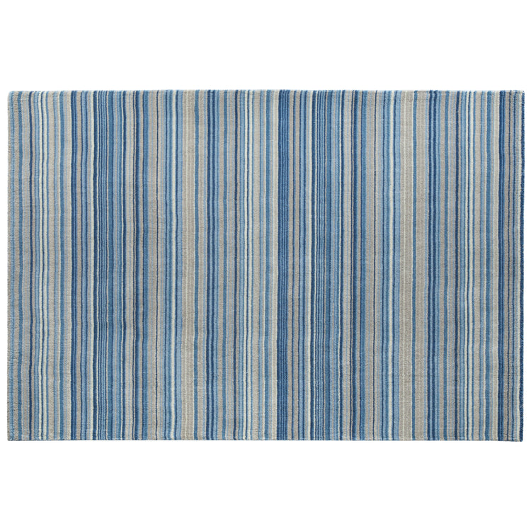 Fine Stripes Rug Blue/Beige