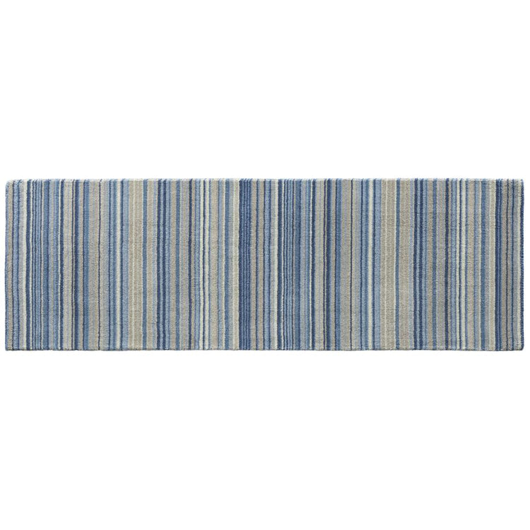 Fine Stripes Rug Blue/Beige