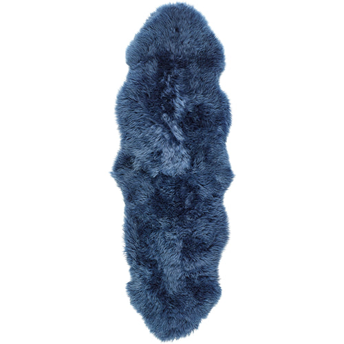 Genuine Sheepskin Rug Navy