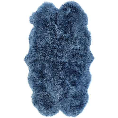 Genuine Sheepskin Rug Navy