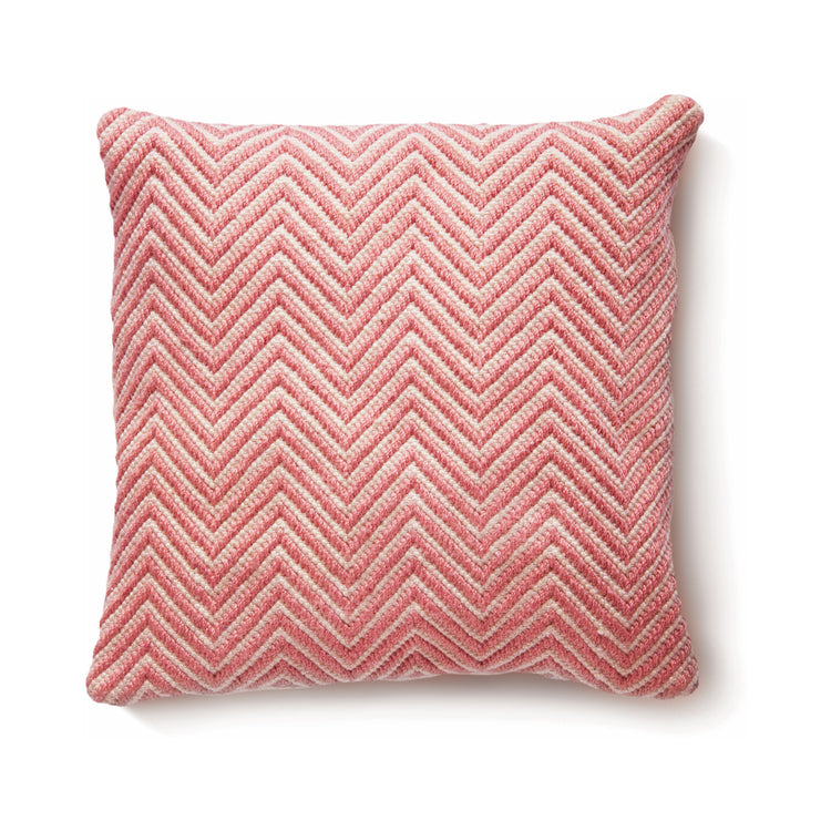 Herringbone Cushion Coral Pink