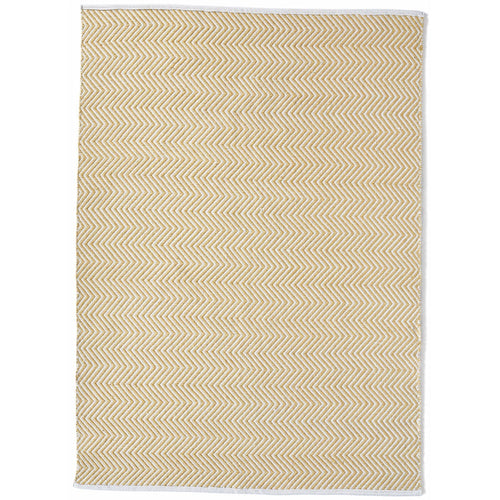 Herringbone Washable Rug Gold