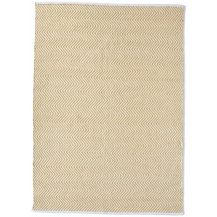 Herringbone Washable Rug Gold