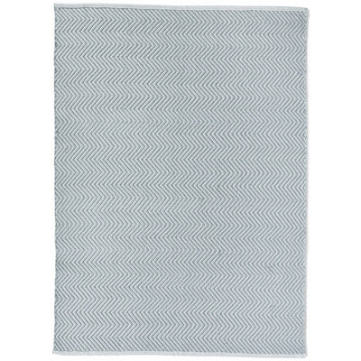 Herringbone Washable Rug Sky Grey