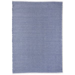 Herringbone Washable Rug Navy 1