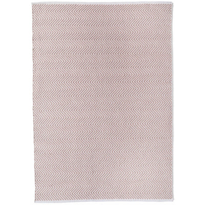 Herringbone Washable Rug Rose