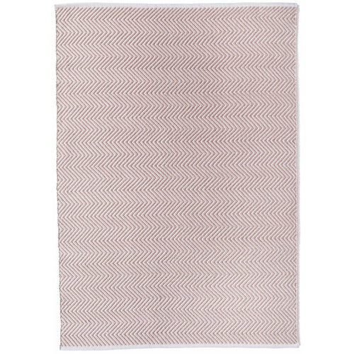 Herringbone Washable Rug Rose