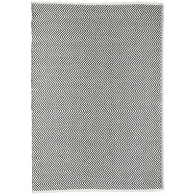 Herringbone Washable Rug Warm Grey