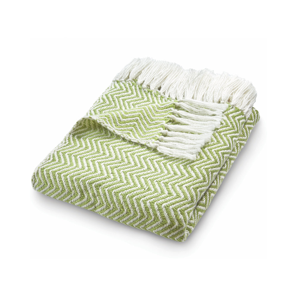 Herringbone Throw Green