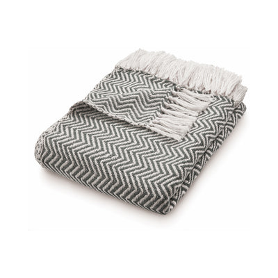 Herringbone Throw Warm Grey