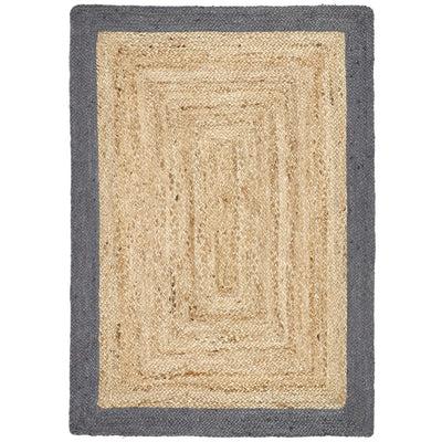 Jute Border Rug Grey 1