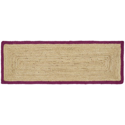 Jute Border Rug Raspberry