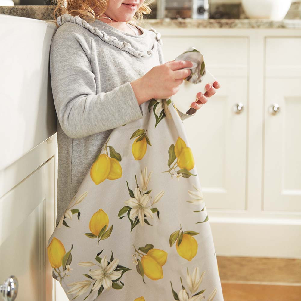 Lemons and Lilies - Tea Towel Design