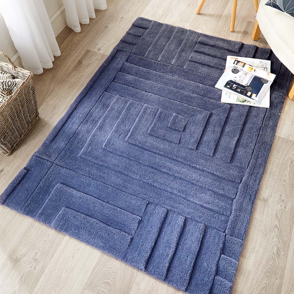 Maze Rug Blue