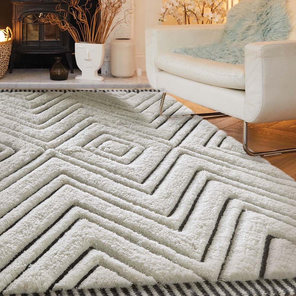 Chunky Knit Rug Grey