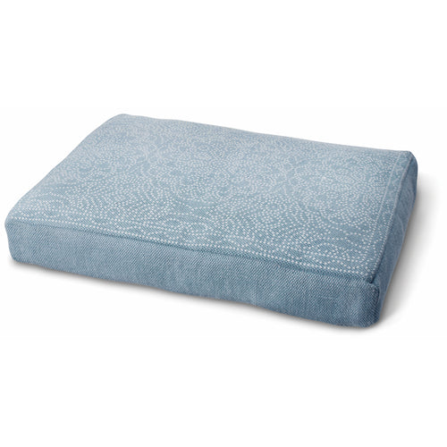 Pet Bed Dot Floral Denim Blue