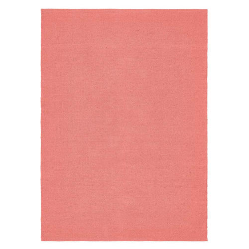 Plain Washable Rug Coral Pink