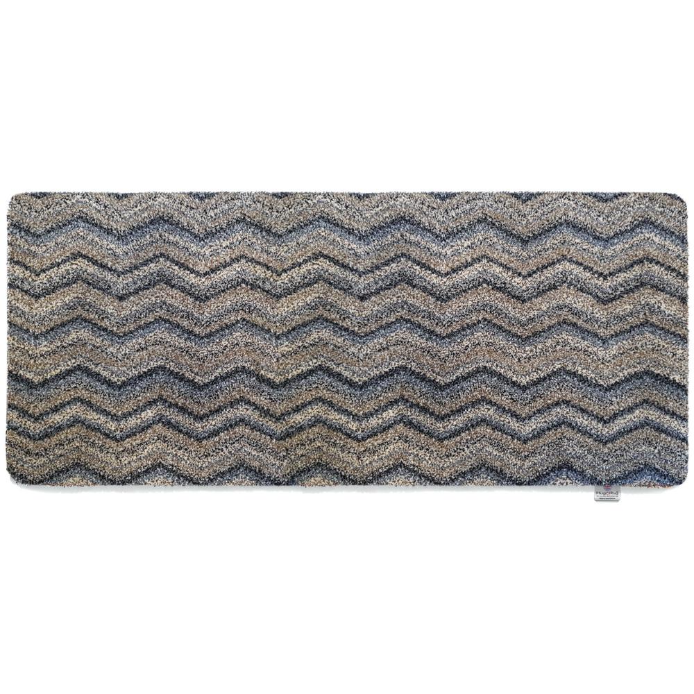 Plain - Ribbon Grey Zig Zag Doormat