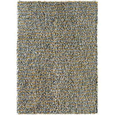 Rocks Shaggy Wool Rug Ochre 1