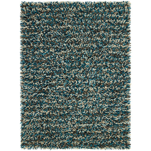 Rocks Shaggy Rug Blue