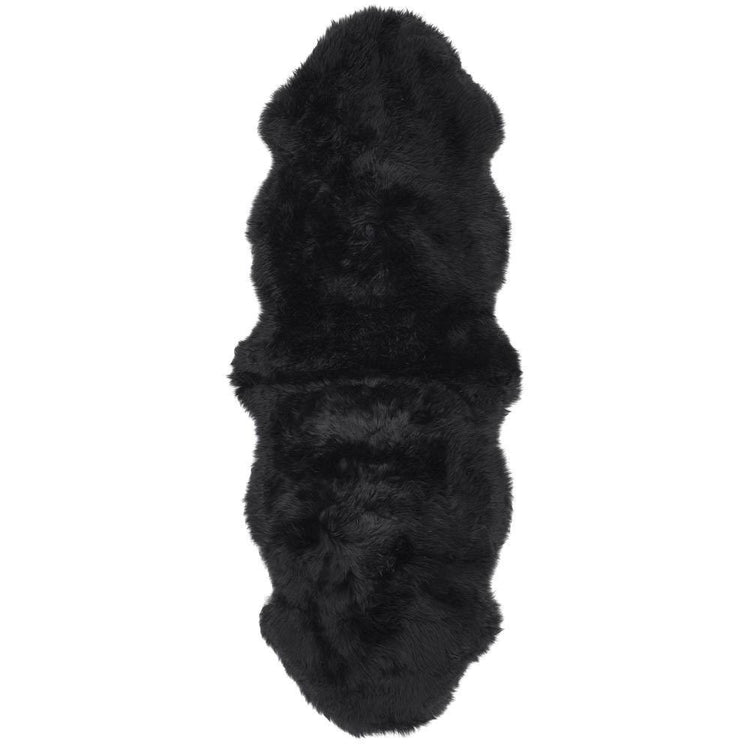 Genuine Sheepskin Rug Black