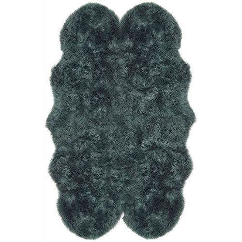 Genuine Sheepskin Rug Forest Green