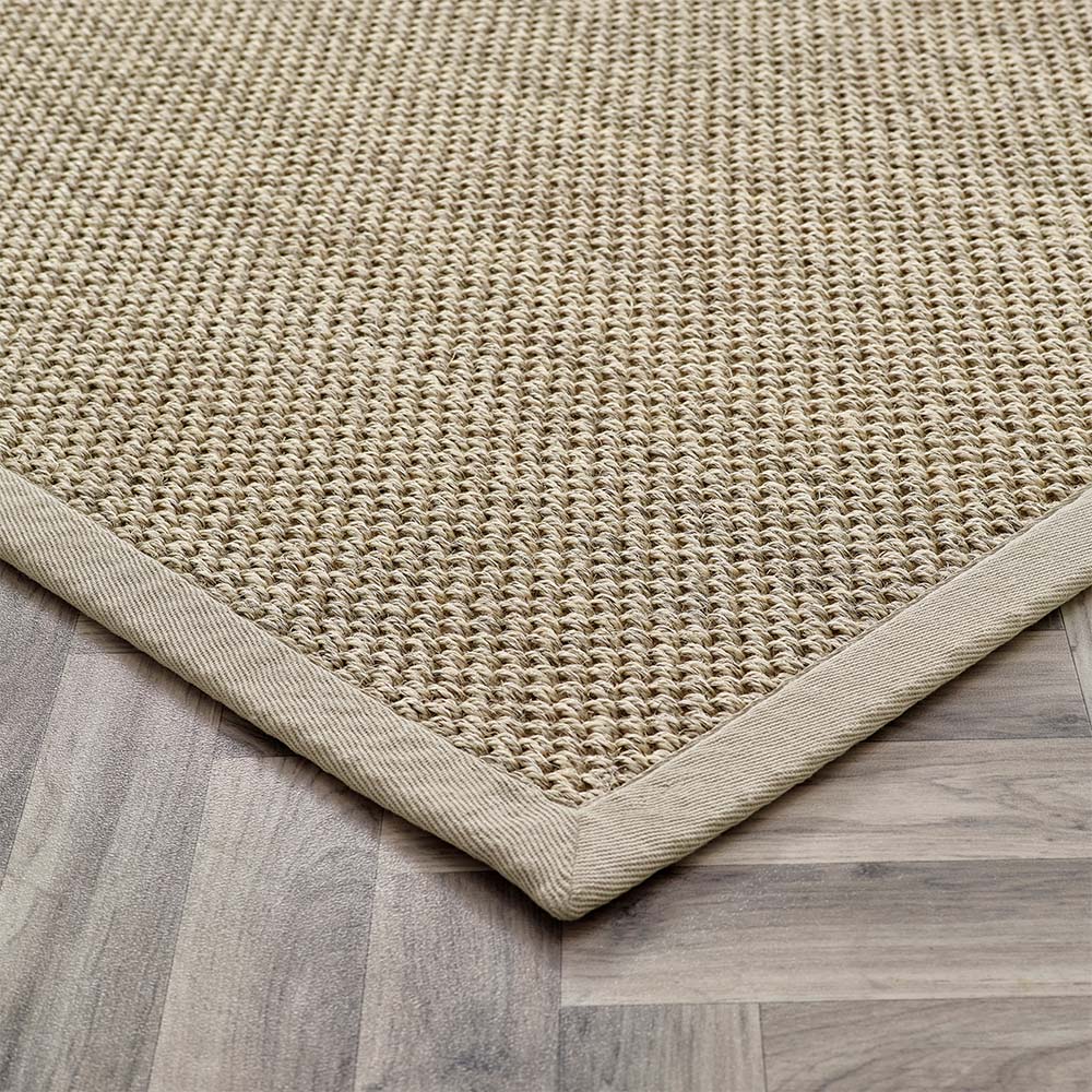 Sisal Rug Light Beige with Sand Border