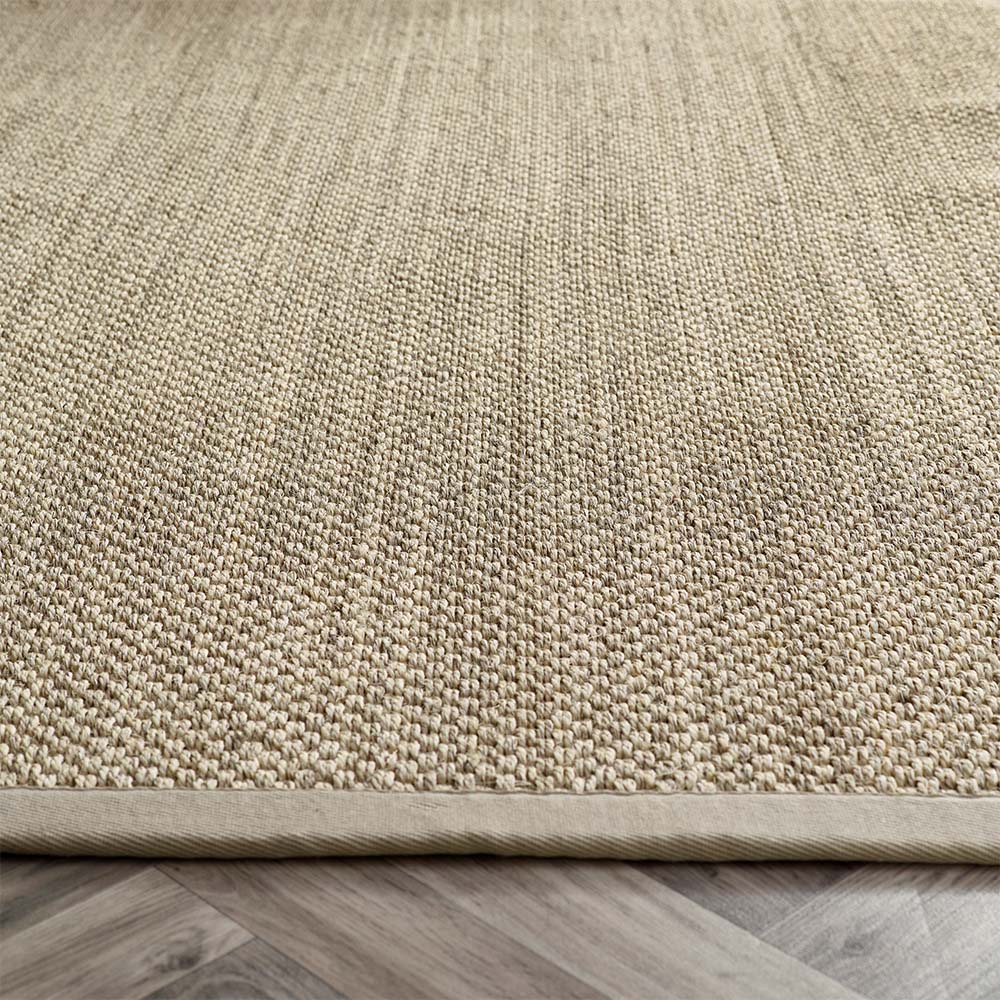 Sisal Rug Light Beige with Sand Border