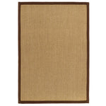 Sisal Rug Natural with Dark Brown Border 1