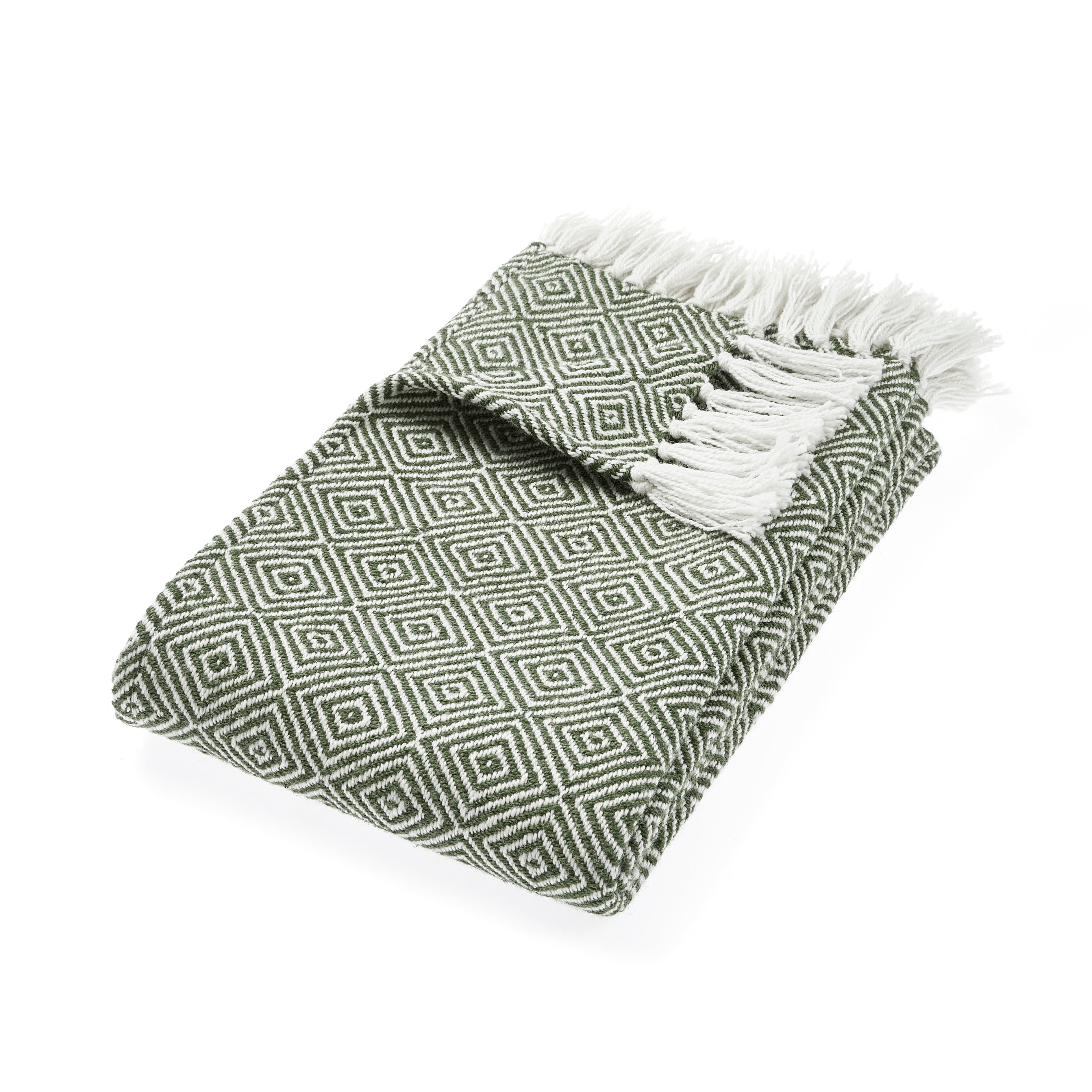 Diamond Throw Dark Green