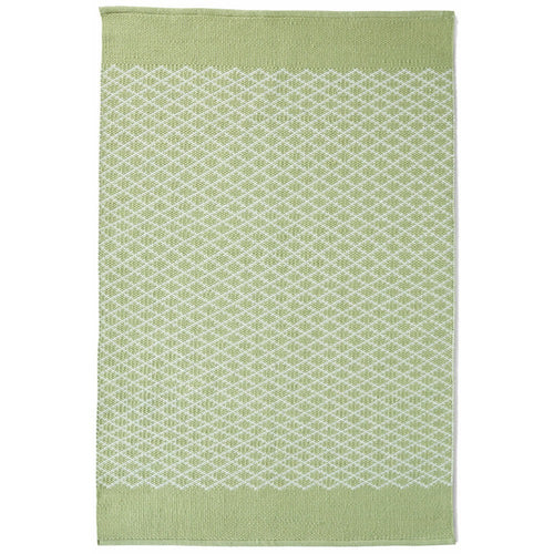 Trellis Washable Rug Green