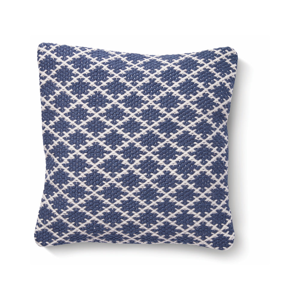 Trellis Cushion Navy - Hug Rug Woven | Hug at Home