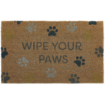 Printed Coir Wipe Your Paws Mat - My Mat | Hug at Home