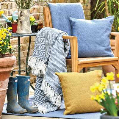 Denim store blue cushions